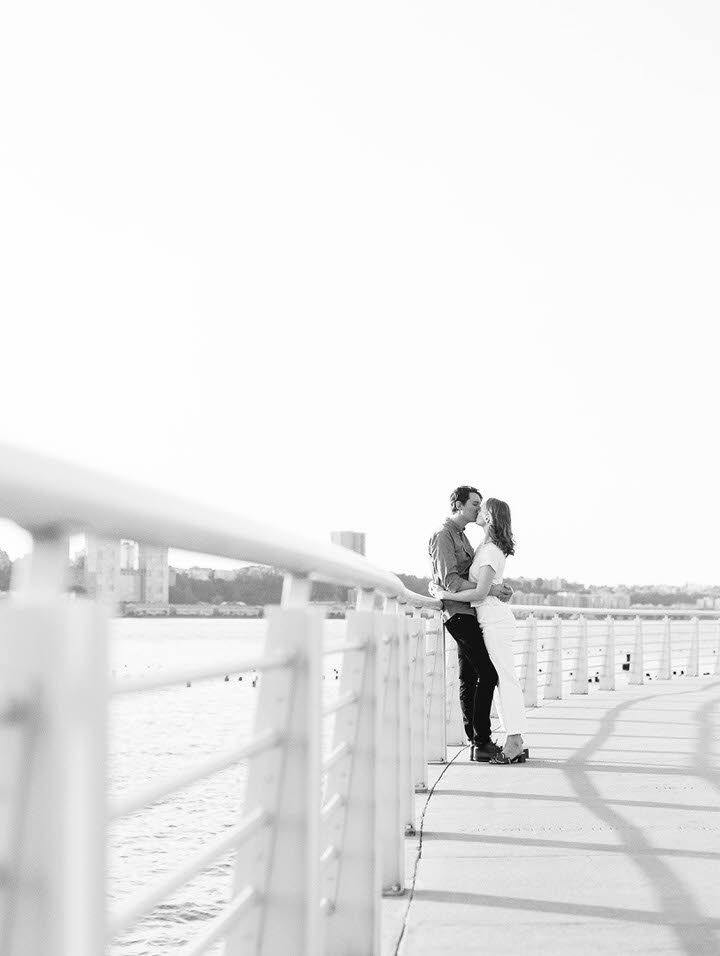 riverside park engagement photos in nyc