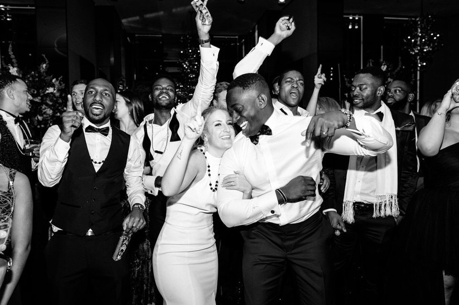 bride and groom dancing at their rainbow room wedding in nyc
