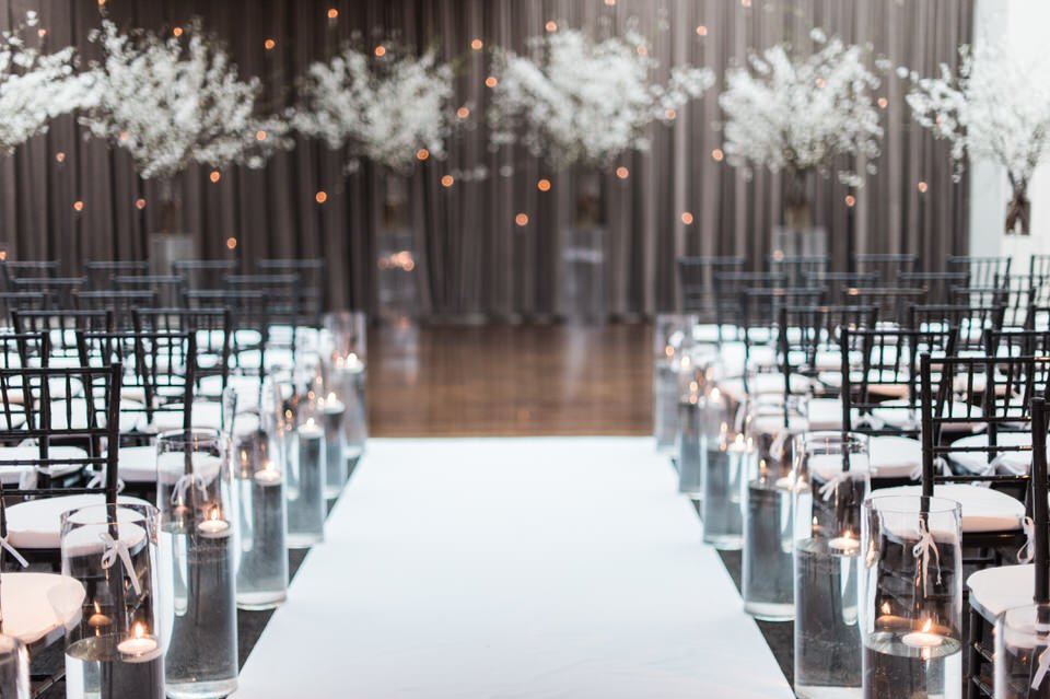 photo of the ceremony space indoors at tribeca rooftop